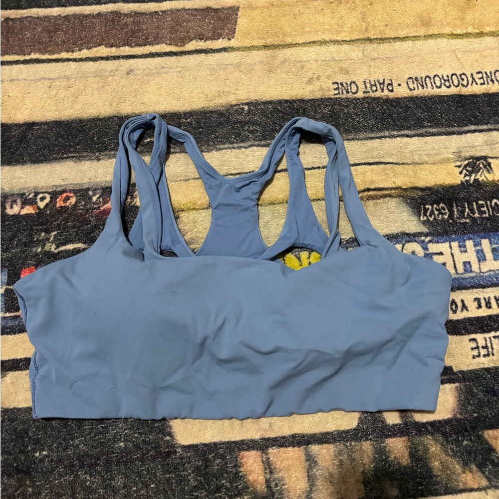 Athleta Blue Strappy Sports Bra 1X